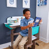 Grow Together™ Pocket Adjustable Desk with Hutch and Chair – Gray Ash - Desks - 4