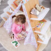 Wood Book Nook Tent with 6 Shelves, Children's Bookcase, Caramel Ash Color - Storage - 4