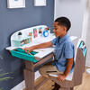 Grow Together™ Pocket Adjustable Desk with Hutch and Chair – Gray Ash - Desks - 6