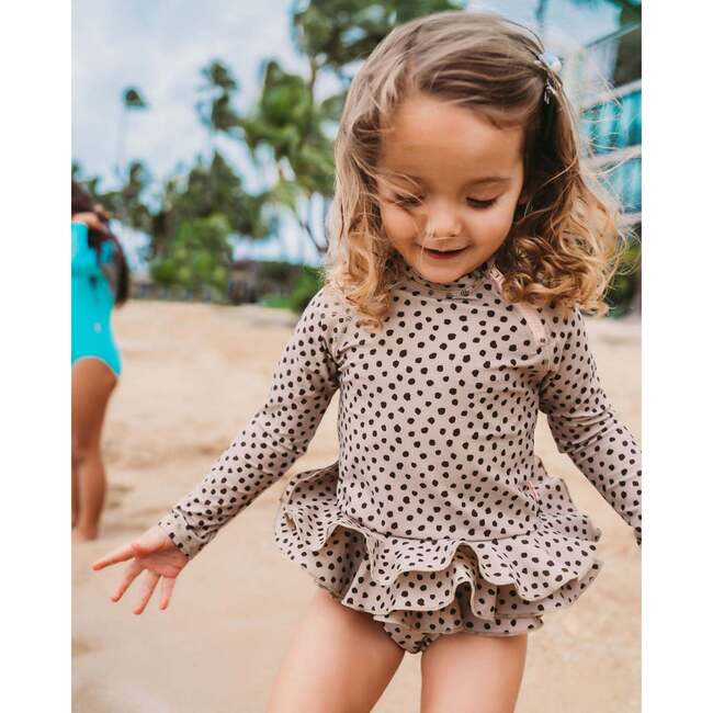 Reese Rashguard Ruffle Set, Dots - Two Pieces - 2