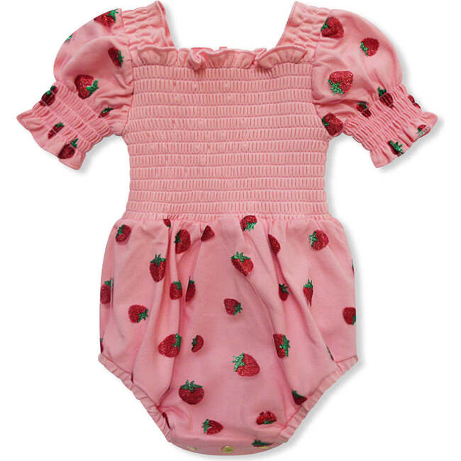 Strawberry Shortcake Baby Romper, Pink - Rompers - 1