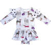 Paw-Fect Puppy Baby Bodysuit Dress, White - Dresses - 1 - thumbnail