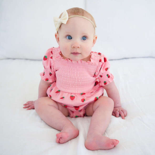 Strawberry Shortcake Baby Romper, Pink - Rompers - 2