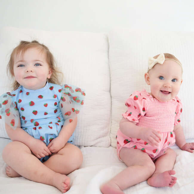 Strawberry Shortcake Baby Romper, Pink - Rompers - 3