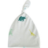 Dino Dreams Bamboo Top Knot Cap, Grey - Hats - 1 - thumbnail