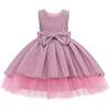 Sarita Glitter Double Bow Dress, Pink - Dresses - 1 - thumbnail
