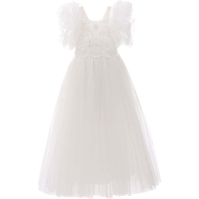Montclair Embroidered Dress, Off White