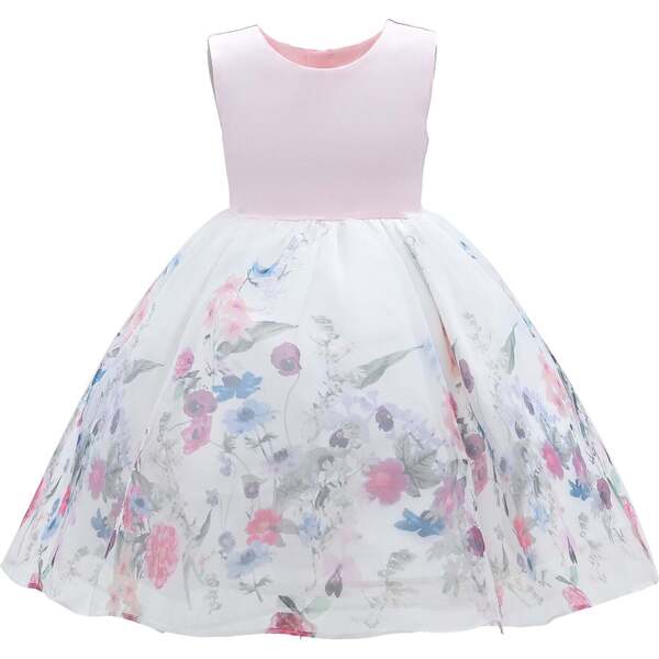 Mabel Floral Garden Organza Dress, Pink - Tulleen Dresses | Maisonette