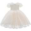 Ivory Dolly Embroidered Dress, White - Dresses - 1 - thumbnail