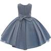 Sarita Glitter Double Bow Dress, Blue - Dresses - 2