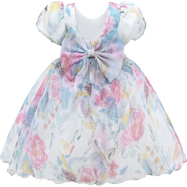 Chablis Floral Garden Organza Dress, Pink - Dresses - 2