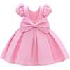 Juliana Puff Shoulder Bow Dress, Pink - Dresses - 2