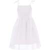 Shoulder Tie Bow Dress, White - Dresses - 1 - thumbnail