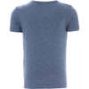 Melange Solid Cotton T-Shirt, Blue - T-Shirts - 2