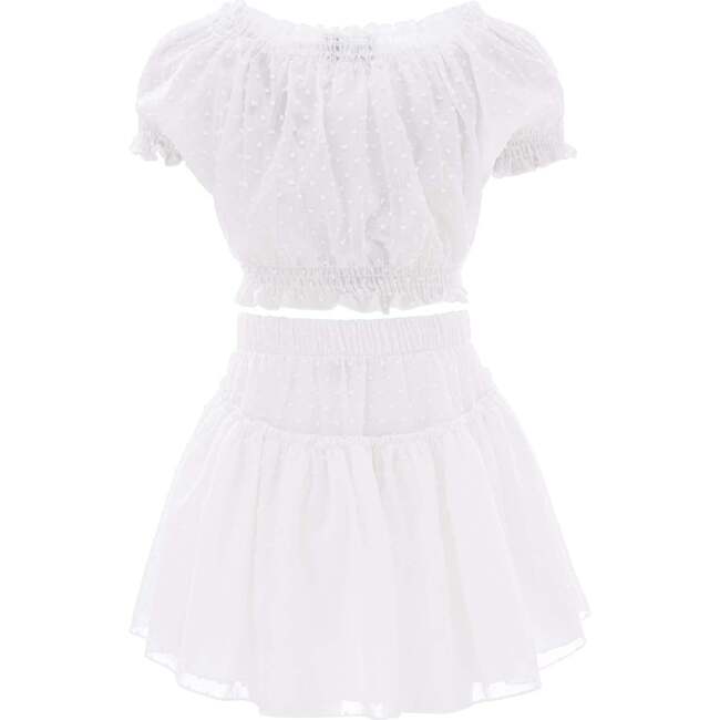 St. Tropez Ruffle Outfit, White - Mixed Apparel Set - 2