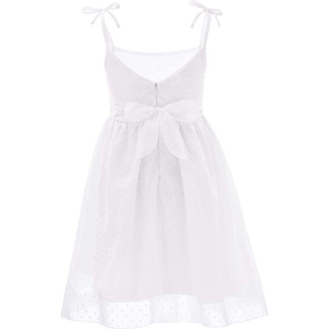 Shoulder Tie Bow Dress, White - Dresses - 2