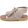 Agnes Leather Kilted Boot Sandal, Mink - Sandals - 2 - thumbnail