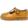 Blossom Leather T-Bar Shoe, Mustard - T-Straps - 2