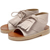 Agnes Leather Kilted Boot Sandal, Mink - Sandals - 3 - thumbnail