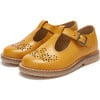 Blossom Leather T-Bar Shoe, Mustard - T-Straps - 3