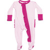 Dream in Pink Ribbed Zippered Footie - Footie Pajamas - 1 - thumbnail