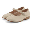 Maggie Leather Velcro Mary Jane Shoe, Vanilla - Mary Janes - 3