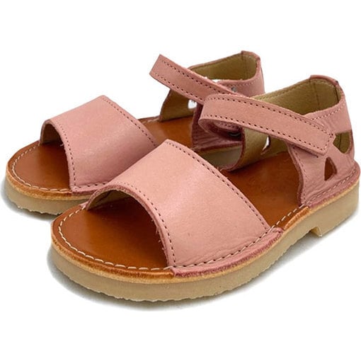 Mavis Leather Velcro Sandal, Rose Pink - Sandals - 2