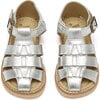 Noah Leather Fisherman Sandal, Silver - Sandals - 1 - thumbnail