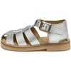 Noah Leather Fisherman Sandal, Silver - Sandals - 2