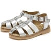 Noah Leather Fisherman Sandal, Silver - Sandals - 3