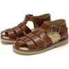 Noah Leather Fisherman Sandal, Chestnut Brown - Sandals - 3