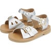 Pearl Synthetic Vegan Leather Sandal, Silver - Sandals - 3