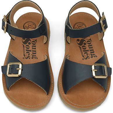 Sonny Synthetic Vegan Leather Sandal, Navy - Sandals - 1