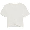 Women's Daisy Jersey Tee, White - Shirts - 1 - thumbnail