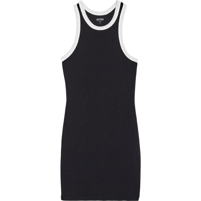 Women's Kiki Rib Dress, Black/White