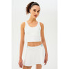 Women's Sprint Rigor Bralette, White/Teal - Shirts - 2