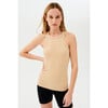 Women's Kiki Rib Tank Full Length, Nude - Shirts - 2