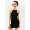 Women's Kiki Rib Dress, Black/White - Dresses - 2
