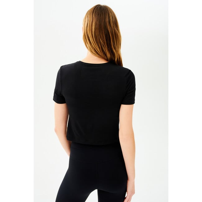 Women's Daisy Jersey Tee, Black - Shirts - 3