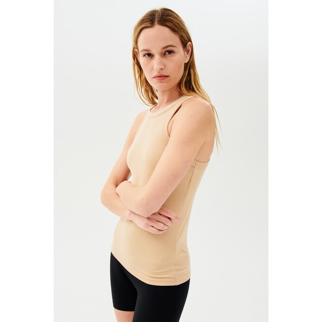 Women's Kiki Rib Tank Full Length, Nude - Shirts - 3