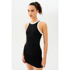 Women's Kiki Rib Dress, Black/White - Dresses - 3