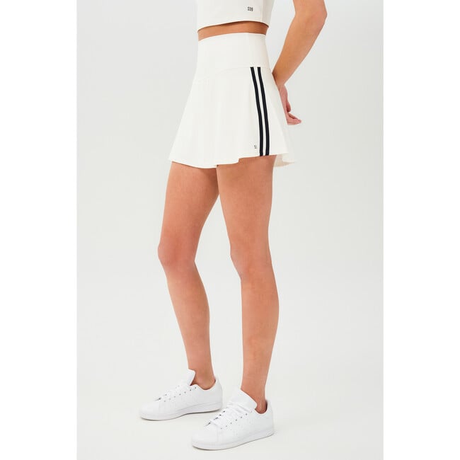 Women's Airweight High Waist Skort, White/Indigo - Skirts - 3