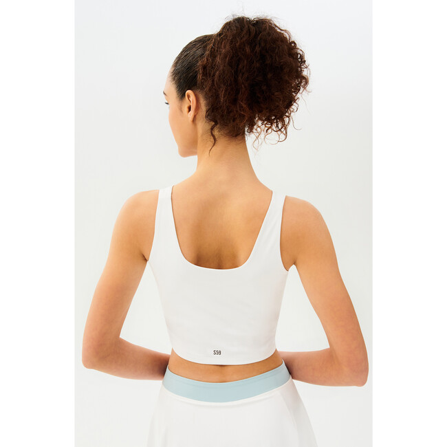 Women's Sprint Rigor Bralette, White/Teal - Shirts - 4