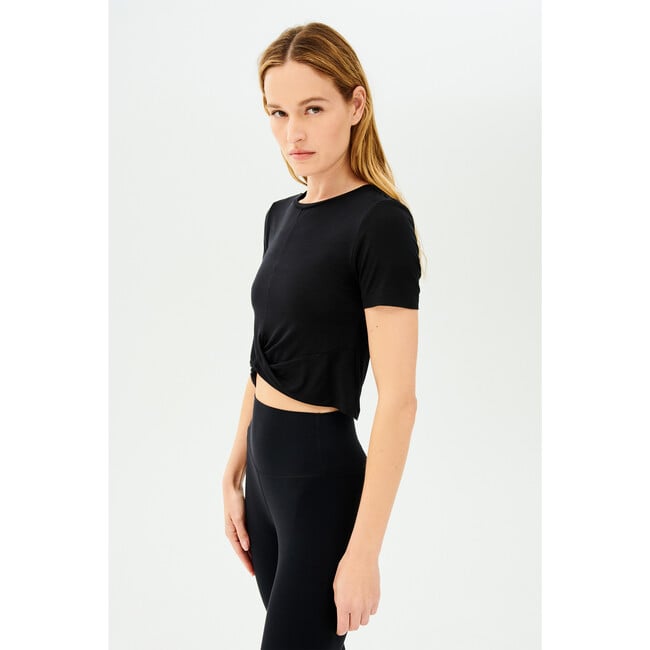 Women's Daisy Jersey Tee, Black - Shirts - 4