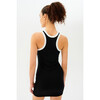 Women's Kiki Rib Dress, Black/White - Dresses - 4