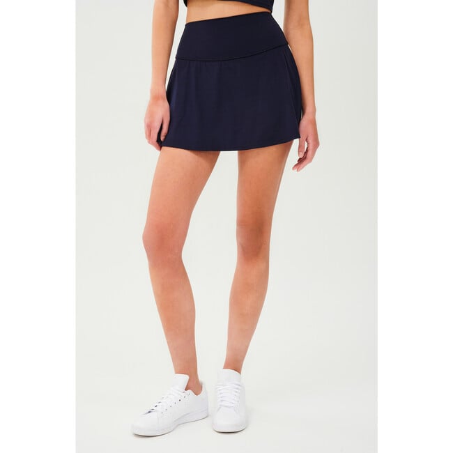 Women's Airweight High Waist Skort, Indigo/White - Skirts - 2