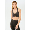 Women's Airweight Bra With Ruching, Heather Grey - Shirts - 2