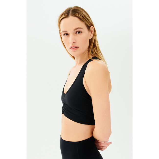 Women's Airweight Bra With Ruching, Black - Shirts - 3