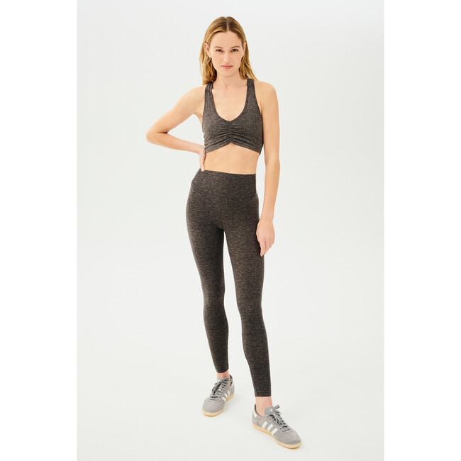 Women's Airweight Bra With Ruching, Heather Grey - Shirts - 5
