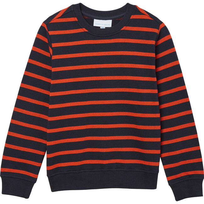 Yarn Dye Stripe Crew Navy Blazer